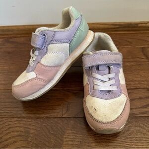 NFS.  Cat & Jack pastel shimmer Velcro retro sneakers, size 9, play condition